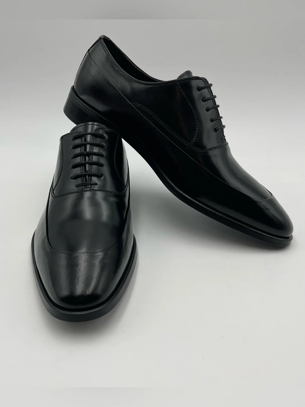 VELLAPAIS Men SZ 7 Black Leather Ballard Oxford Shoes-MSRP $309